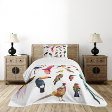 Bird Set Poly Design Bedspread Set