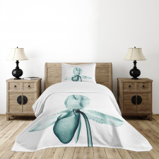 Modern Flower X-Ray Bedspread Set