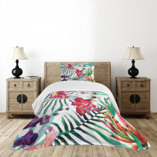 Tropical Orchids Bedspread Set