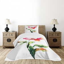 Flowering Poppy Bedspread Set