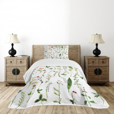 Flowers Weeds Bedspread Set