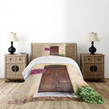 Rusty Wood Door Italian Bedspread Set