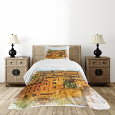 Historic Italian Town Bedspread Set