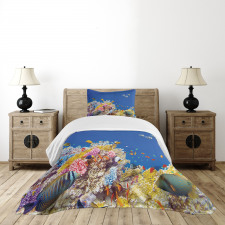 Tropical Corals Fish Bedspread Set