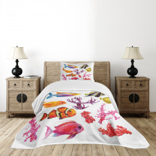 Tropic Life Seaweed Coral Bedspread Set