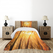 Autumn Forest Branches Bedspread Set