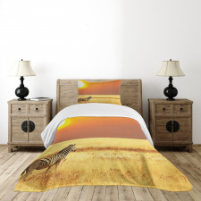 Tropical Animal Sunset Bedspread Set