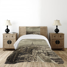 City Skyline of Paris Bedspread Set