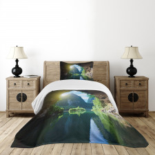 Mountain Sky Scenery Bedspread Set