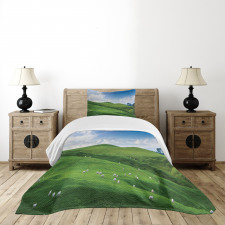 Sheep and Blue Sky Bedspread Set