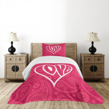 Retro Big Heart Bedspread Set