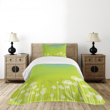 Wild Dandelion Blossoms Bedspread Set