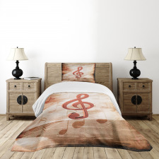 Grunge Abstract Notes Bedspread Set