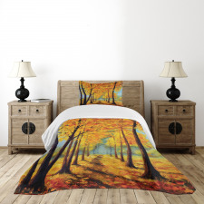 Nature Park Autumn Fall Bedspread Set