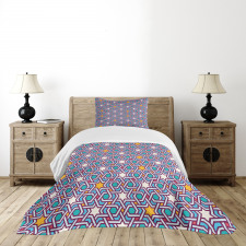 Geometric Stars Lines Bedspread Set