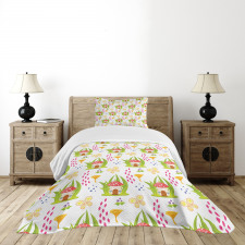 Spring Forest Toadstool Bedspread Set