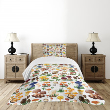 Mushrooms Wild Organic Bedspread Set