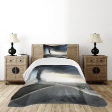 Black Tornado Funnel Gas Bedspread Set