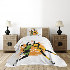Basketball Players Art Bedspread Set