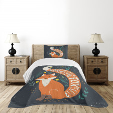 Cartoon Fox Funny Animal Bedspread Set