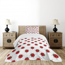 Ladybugs Patterns Bedspread Set