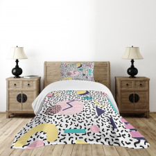 Retro Geometric Shapes Bedspread Set