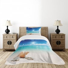 Seashells Tropical Beach Bedspread Set