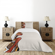 Hand Drawn Woman Art Bedspread Set