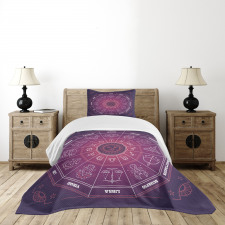 Colorful Astrology Signs Bedspread Set