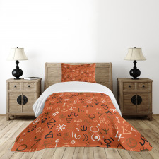 Western Aztec Forms Bedspread Set