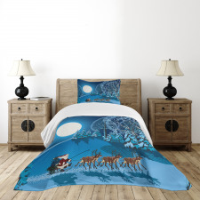 Santa Winter Forest Bedspread Set