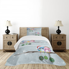 Christmas Family on Tree Bedspread Set