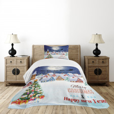 Winter Sky Moon Star Bedspread Set