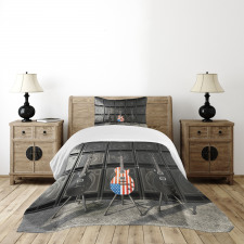 Digital Rock Guitar Bedspread Set