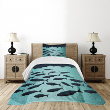 Surreal Ocean Life Theme Bedspread Set