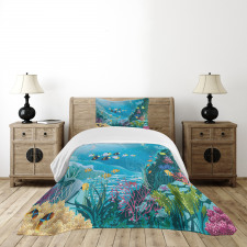 Underwater Scenery Bedspread Set