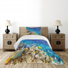 Aquatic Corals Bedspread Set