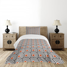 Abstract Retro Spirals Bedspread Set