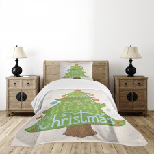 Merry Wish on Pine Tree Bedspread Set