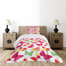 Watercolor Butterflies Bedspread Set