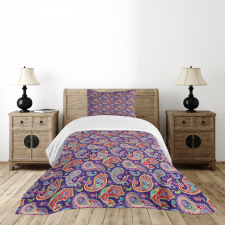 Retro Hippie Motives Bedspread Set