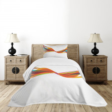 Pixel Details Rainbow Bedspread Set