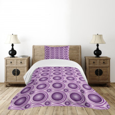 Circular Lines Rings Bedspread Set