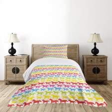 Rainbow Color Giddy Bedspread Set