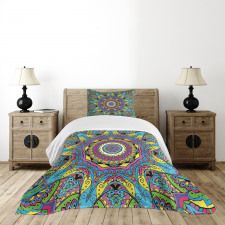Abstract Hippie Forms Bedspread Set