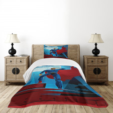 Retro Cartoon Heros Bedspread Set