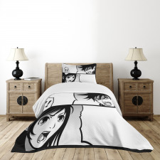 Japanese Cartoon Comic Bedspread Set