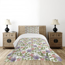 Pastel Tulip Flowers Bedspread Set