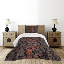 Japanese Vivid Florals Bedspread Set