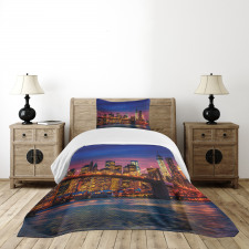 NYC with Neon Bedspread Set